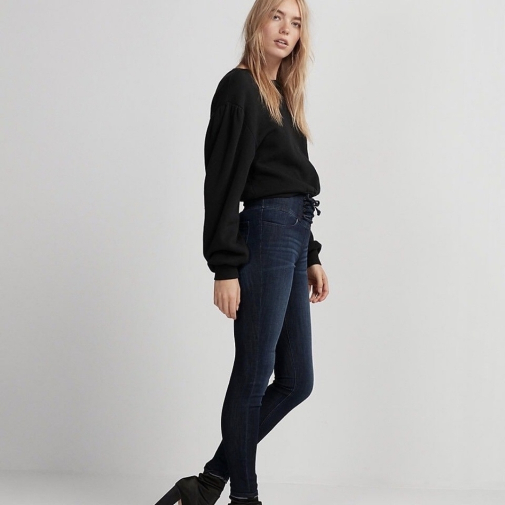 Express corset lace up skinny jeans - Picture 9 of 13